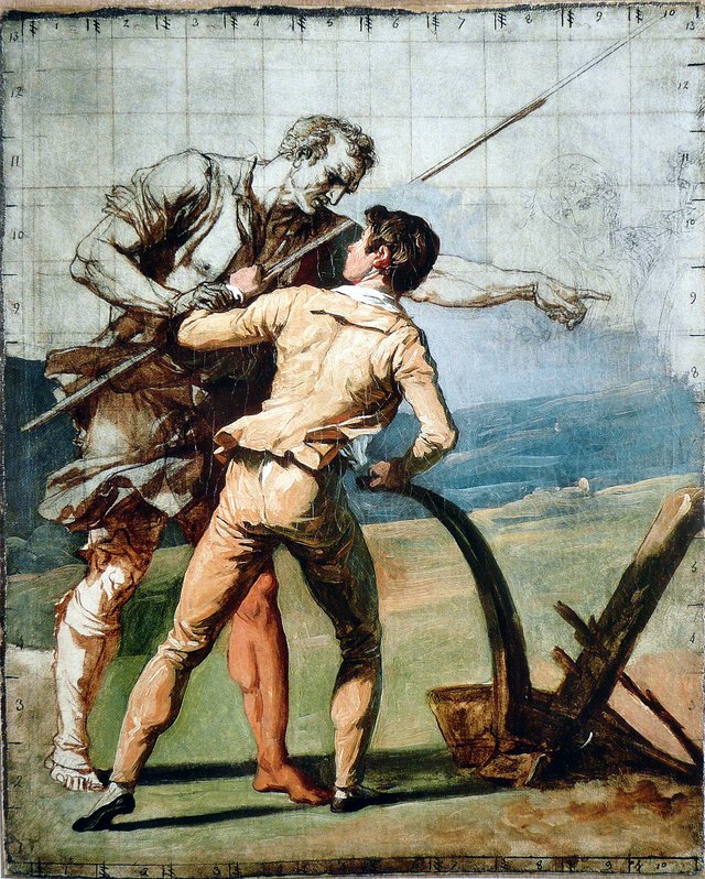 The ploughing lesson by François-André Vincent