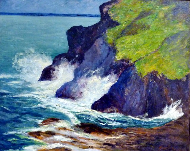 Les trois falaises. Saint-Jean-du-Doigt by Maxime Maufra