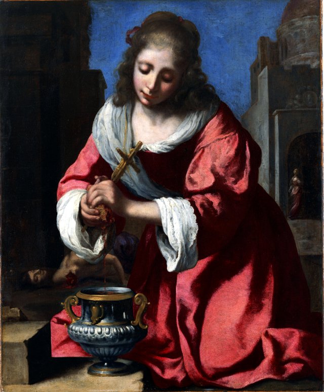 Saint Praxedis by Johannes Vermeer