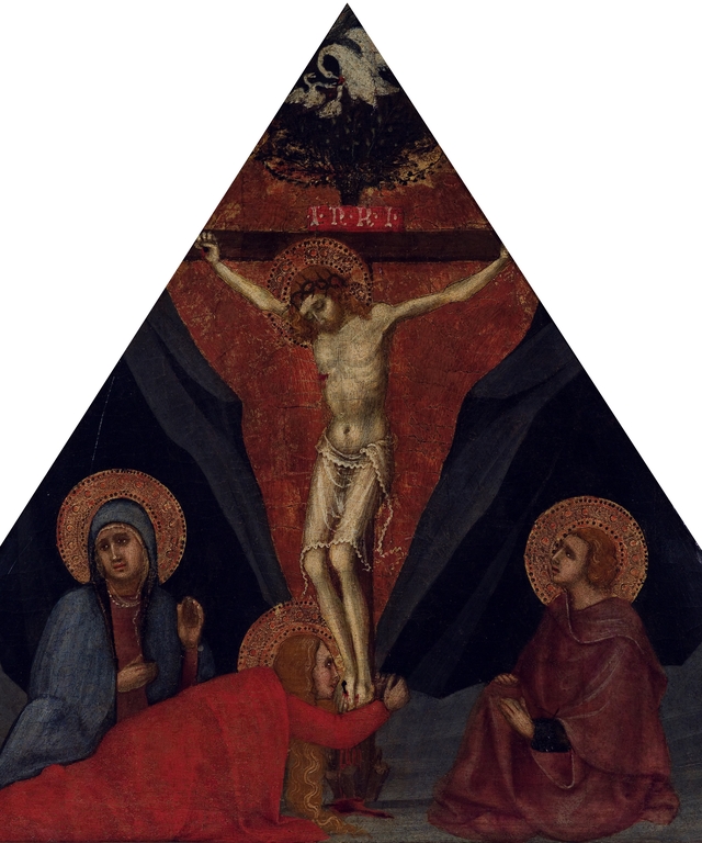 The Crucifixion with the Virgin, Mary Magdalene and St. John the Evangelist by Andrea di Bartolo