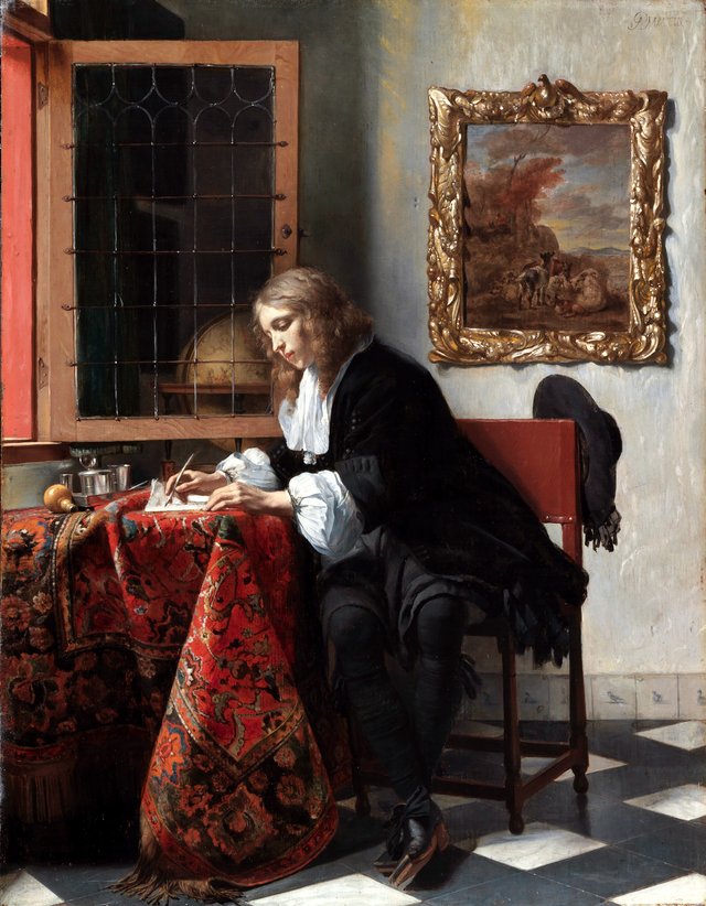 Man Writing a Letter by Gabriel Metsu