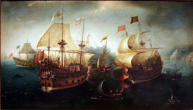 Vroom Batalha Naval Sec VI-XVII ca by Hendrick Cornelisz Vroom