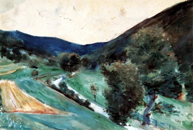 View into a Valley by Lesser Ury