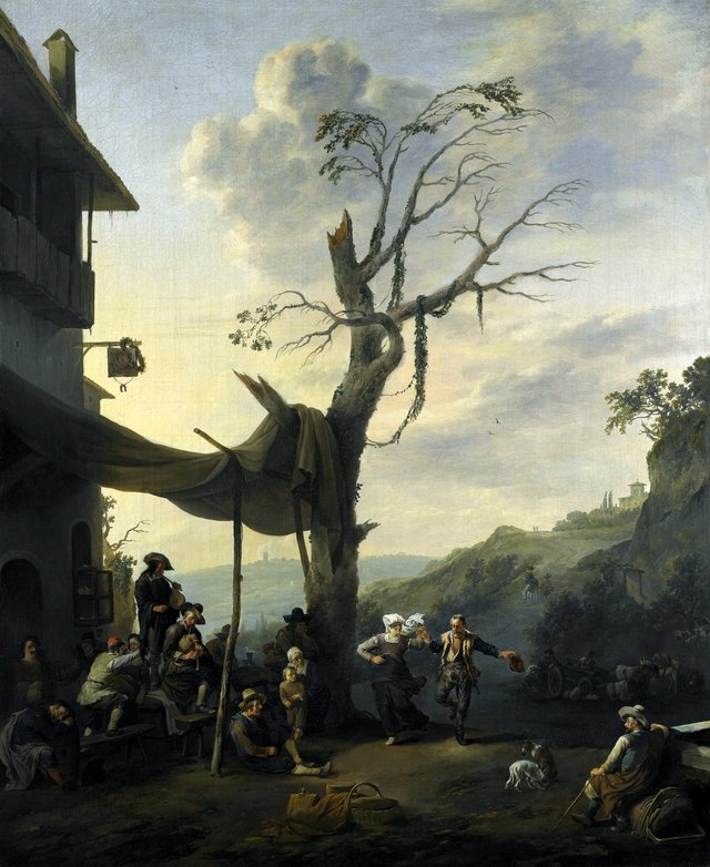 Peasants dancing the Tarantella by Johannes Lingelbach