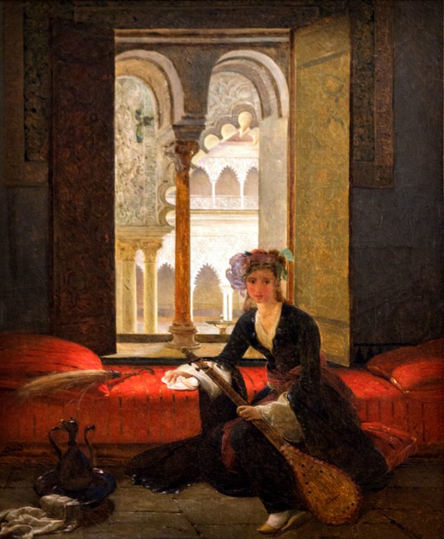 Sultane dans un intérieur by François-Auguste Biard