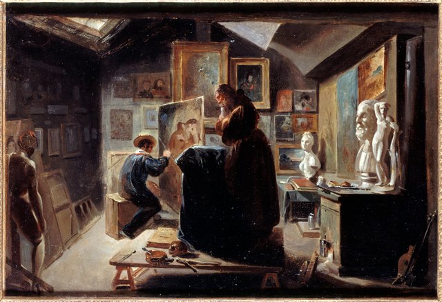 La pose du modèle by Achille Devéria