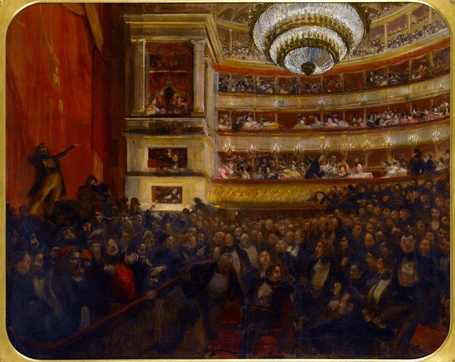 The First Performance of Hernani, 1830 by Paul-Albert Besnard