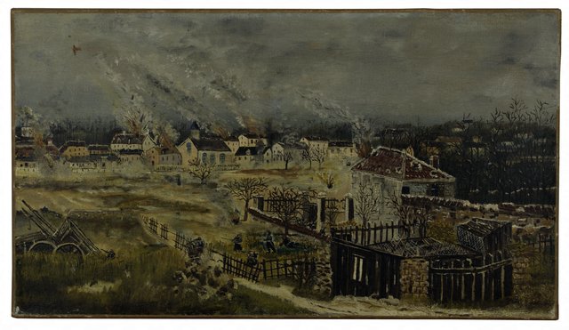 Schlacht von Champigny - Kriegsepisode 1870 by Henri Rousseau