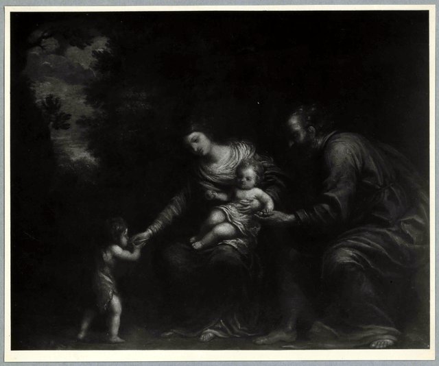 Holy Family in a Landscape by Pier Francesco Mola