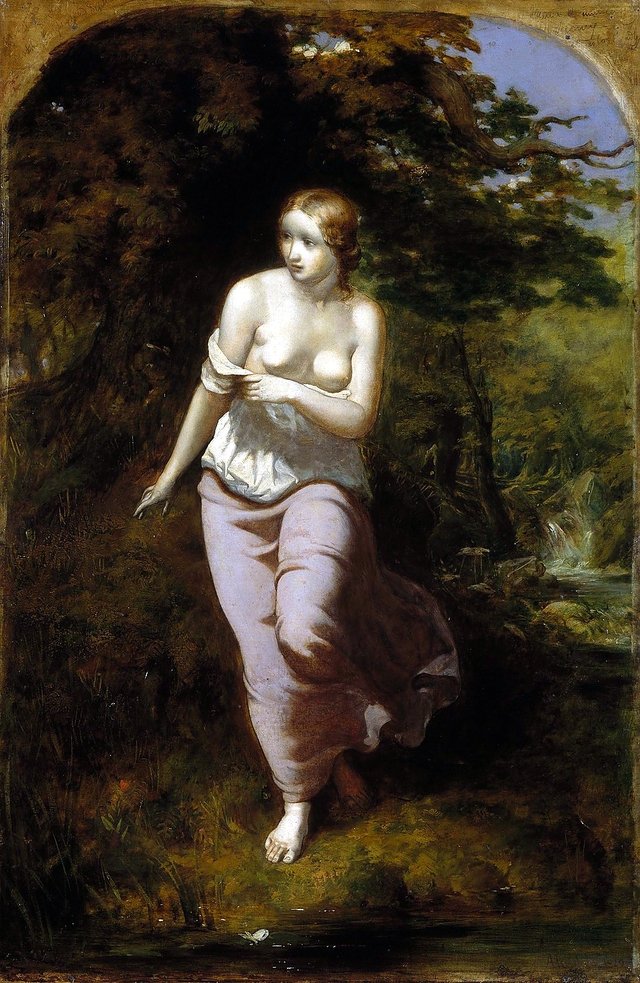 Musidora Bathing by Arthur Hughes