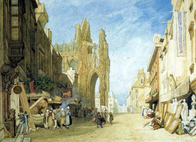 Street Scene at Alencon, Normandy by John Sell Cotman