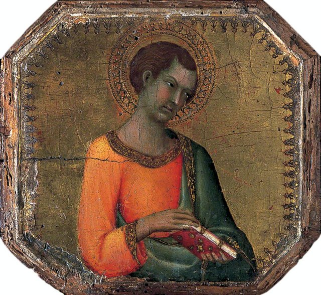 A Saint Holding a Book by Simone Martini
