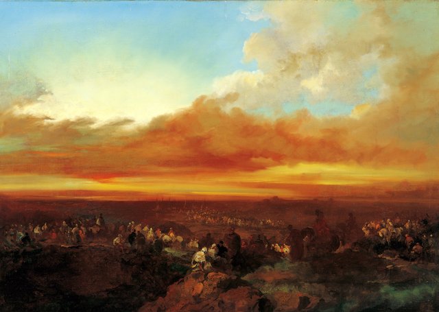 Arab Caravans Arriving at the Coast by Lucas Velázquez