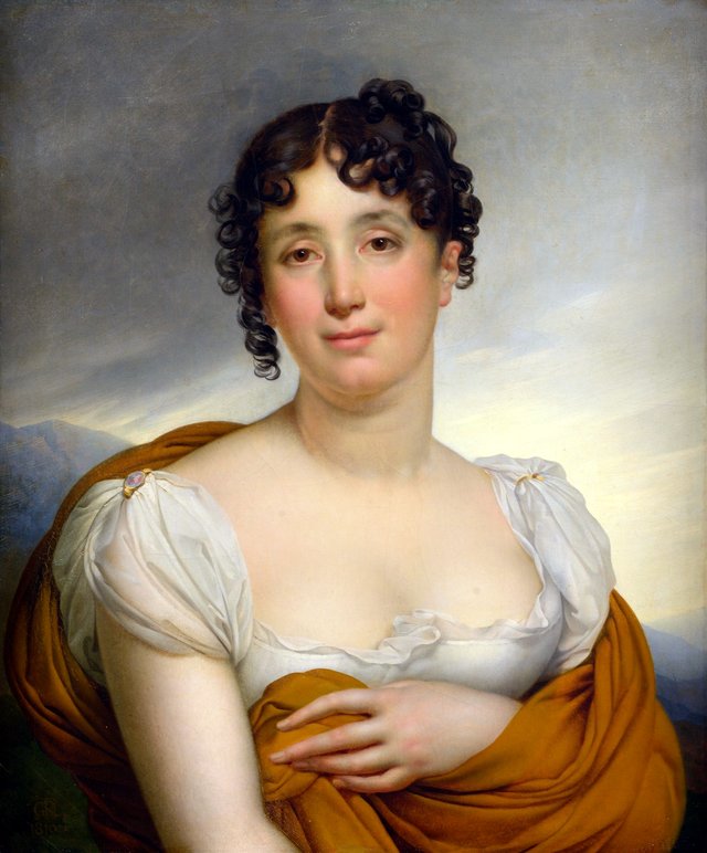Madame Merlin with a yellow shawl by Anne-Louis Girodet