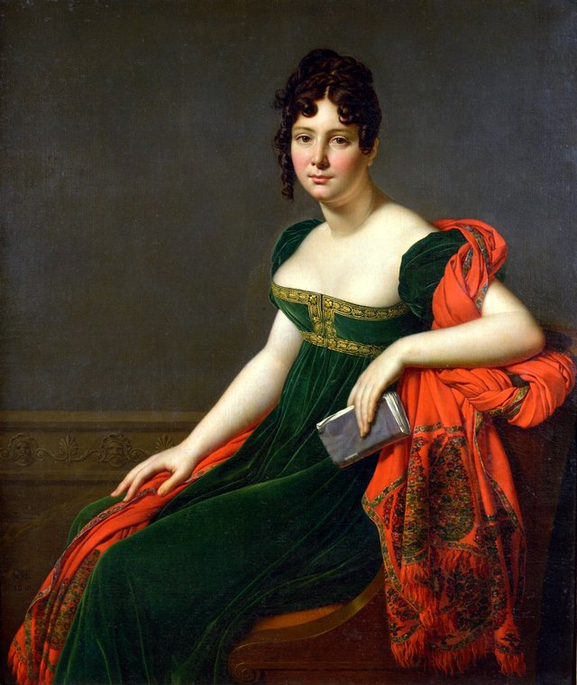 Portrait of Madame Augustine Bertin de Veaux by Anne-Louis Girodet