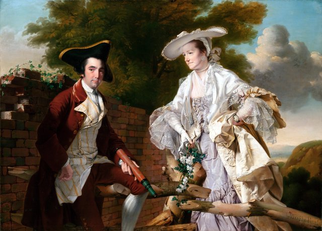 Peter Perez Burdett and his First Wife Hannah by Joseph Wright of Derby