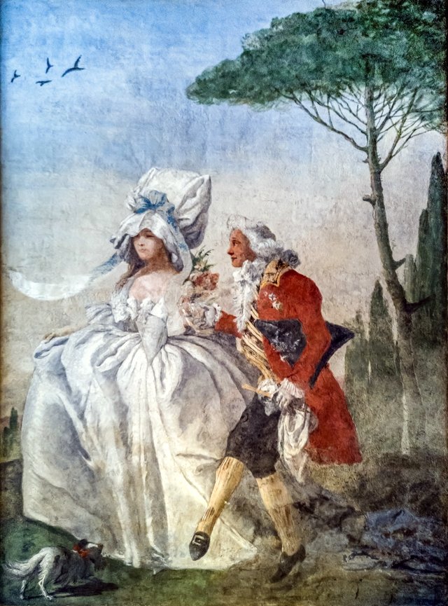 Minuetto in villa Affreschi da villa di Zianigo - Giandomenico Tiepolo - Ca’ Rezzonico by Giovanni Domenico Tiepolo