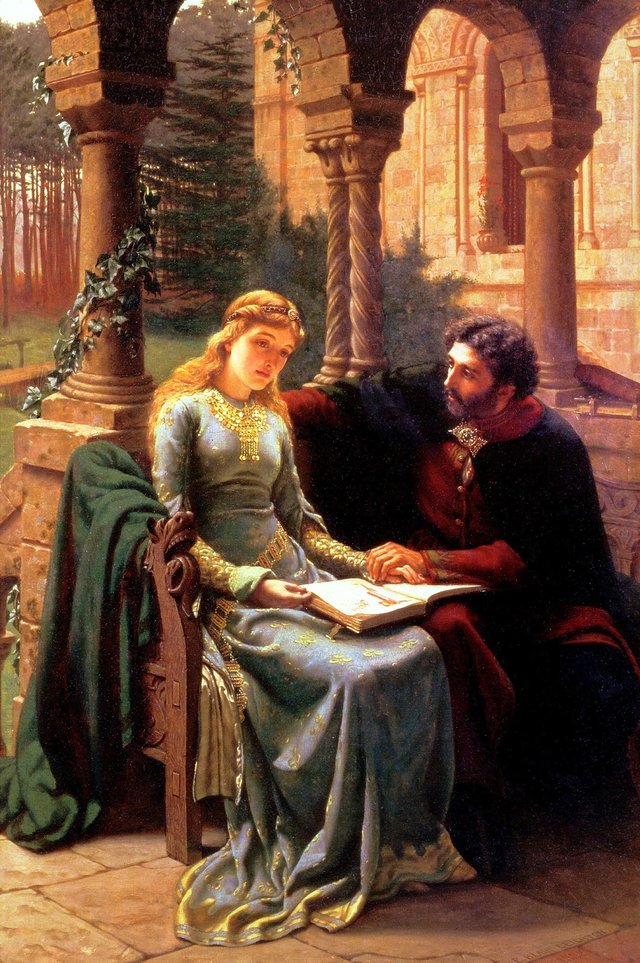 Abelard and his Pupil Heloise by Edmund Blair Leighton