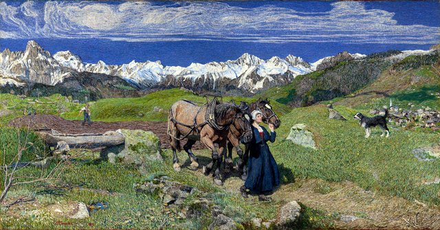 Spring in the Alps by Giovanni Segantini