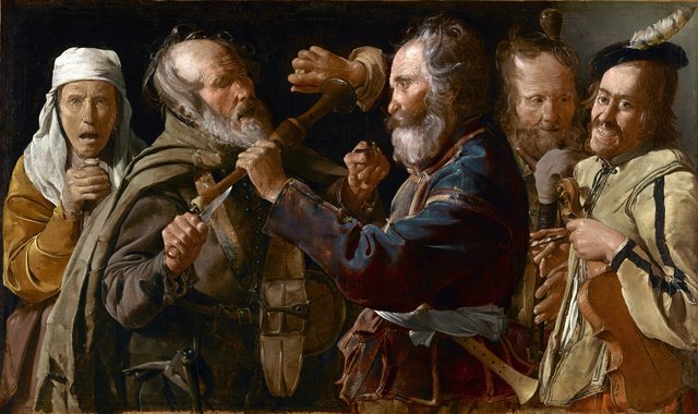 The Musicians' Brawl by Georges de La Tour