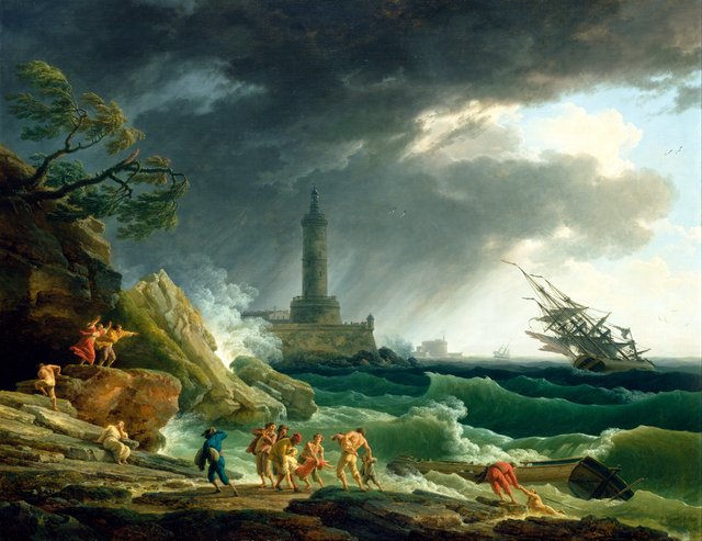 A Storm on a Mediterranean Coast by Joseph Vernet