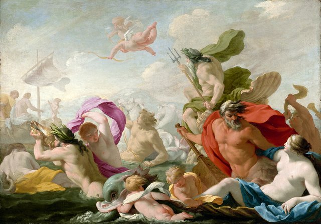 Marine Gods Paying Homage to Love by Eustache Le Sueur