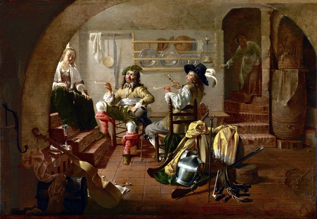Interior with Soldiers and Women by Jacob Duck