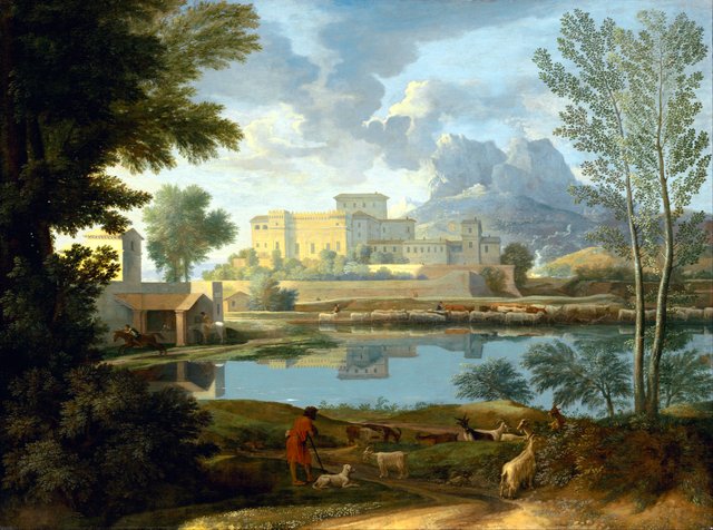 Landscape with a Calm (Un Tem[p]s calme et serein) by Nicolas Poussin