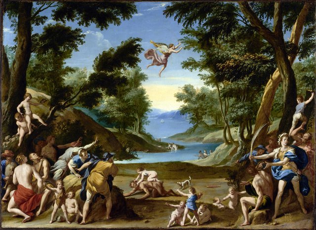 Cupid and Pan by Federico Zuccari