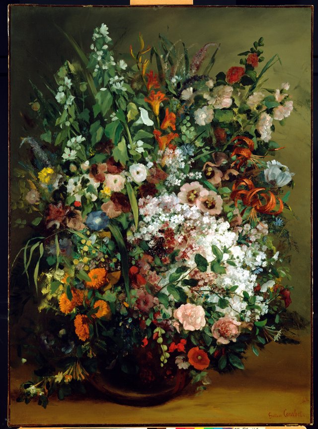 Bouquet of Flowers in a Vase by Gustave Courbet