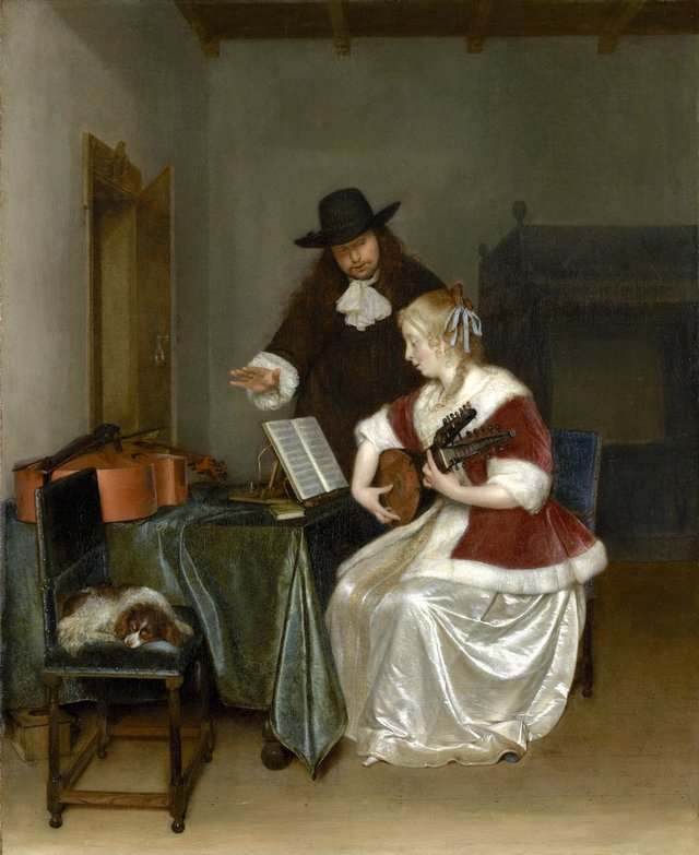 The Music Lesson by Gerard ter Borch