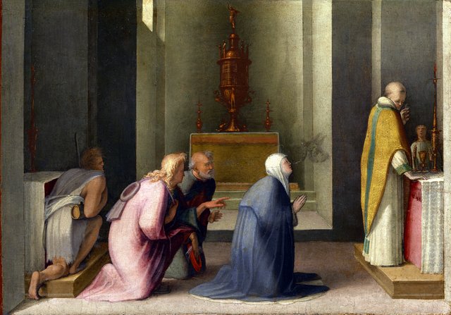 The Miraculous Communion of Saint Catherine of Siena by Domenico Beccafumi