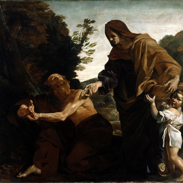 Elijah Receiving Bread from the Widow of Zarephath by Giovanni Lanfranco