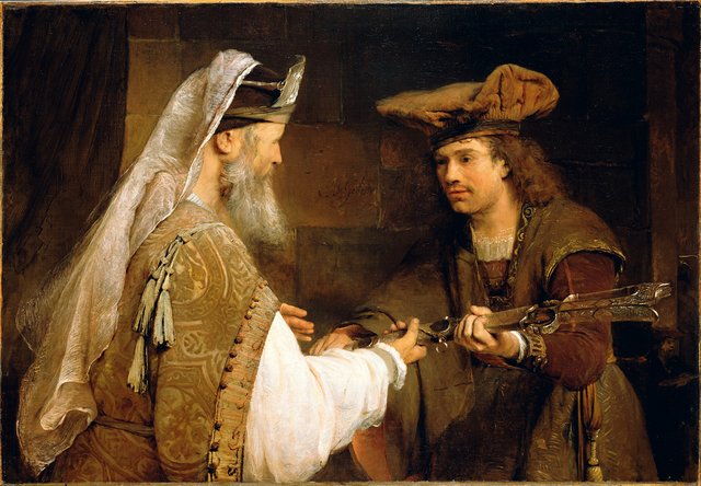 Ahimelech Giving the Sword of Goliath to David by Arent de Gelder