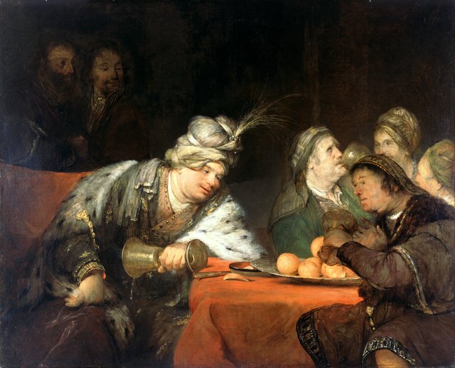 The Banquet of Ahasuerus by Arent de Gelder