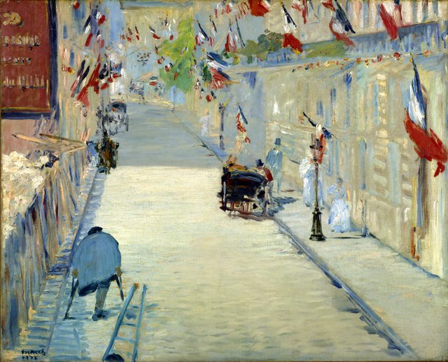 The Rue Mosnier Dressed with Flags by Édouard Manet
