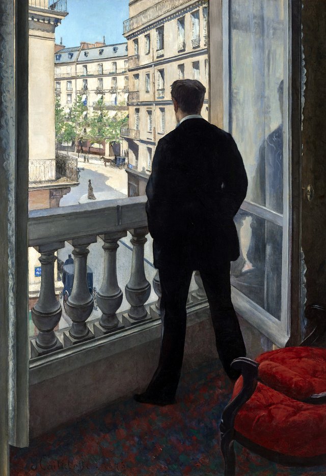 Young Man at His Window by Gustave Caillebotte