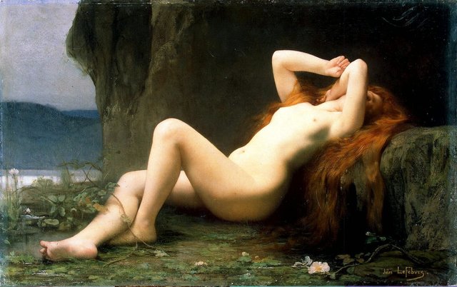 Mary Magdalene in a Grotto by Jules Lefebvre