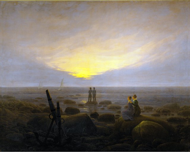 Moonrise over the Sea by Caspar David Friedrich