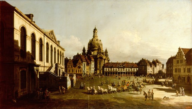 New Market Place in Dresden by Bernardo Bellotto