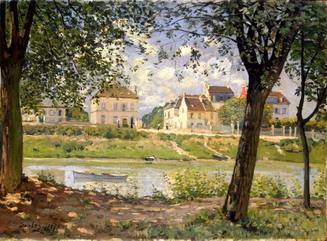 Village on the Banks of the Seine by Alfred Sisley