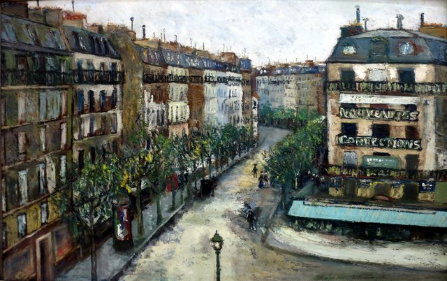 Rue Custine à Montmartre by Maurice Utrillo