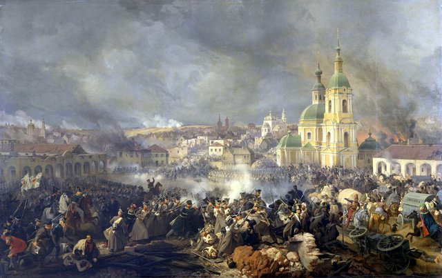 Battle of Viazma on 22 October (3 November) 1812 by Peter von Hess