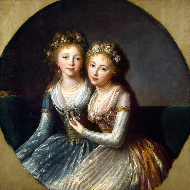 Portrait of Emperor Pavel I's Daughters by Élisabeth Louise Vigée Le Brun