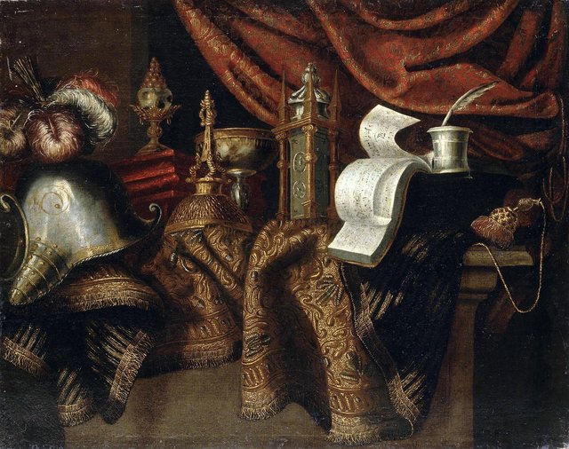Still Life with a Helmet by Francesco Maltese