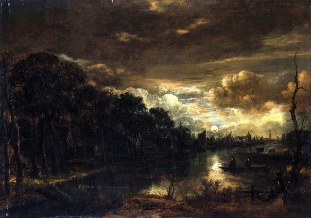 Night Landscape with a River by Aert van der Neer
