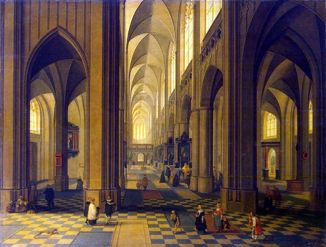 Interior of the Antwerp Cathedral by Frans Francken III
