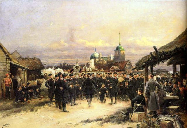 Singer of the 4th Rifle Battalion at Tsarskoe Selo by Édouard Detaille