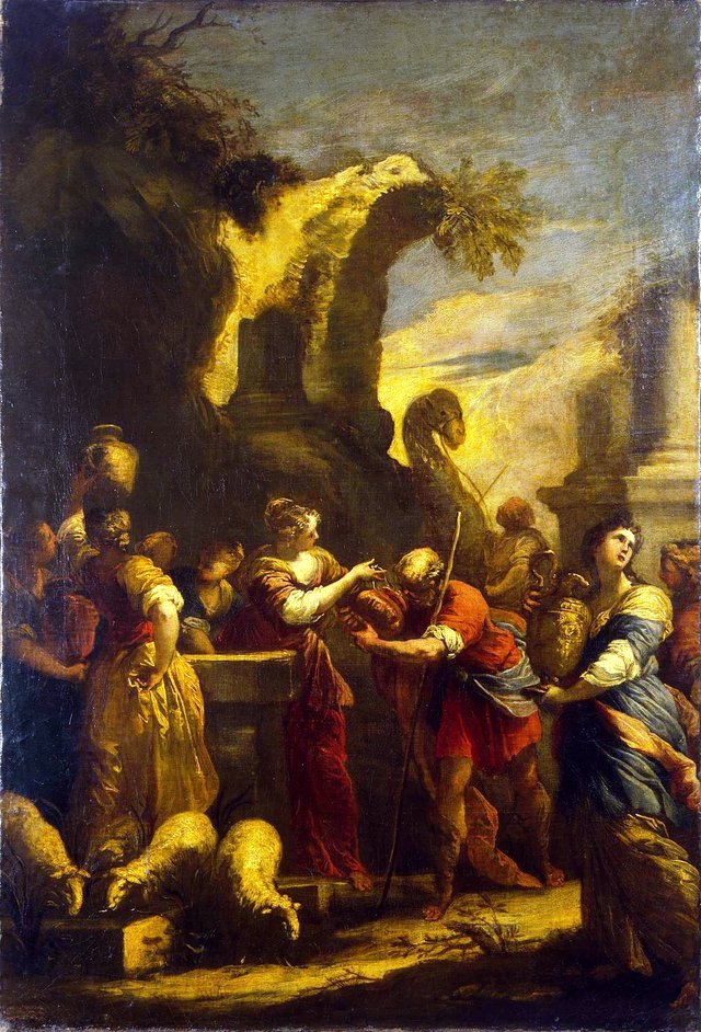 Rebecca at the Well by Valerio Castello
