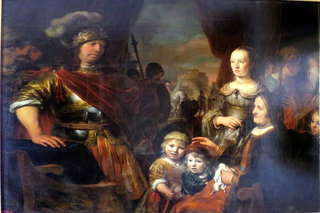 Coriolanus's Mother and Wife Begging Him to Spare Rome by Gerbrand van den Eeckhout